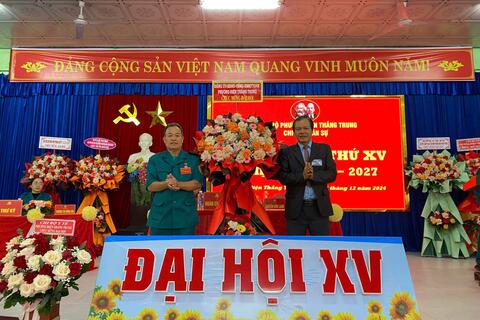ĐẠI HỘI CHI BỘ QUÂN SỰ PHƯỜNG ĐIỆN THẮNG TRUNG LẦN THỨ XV NHIỆM KỲ 2025 - 2027